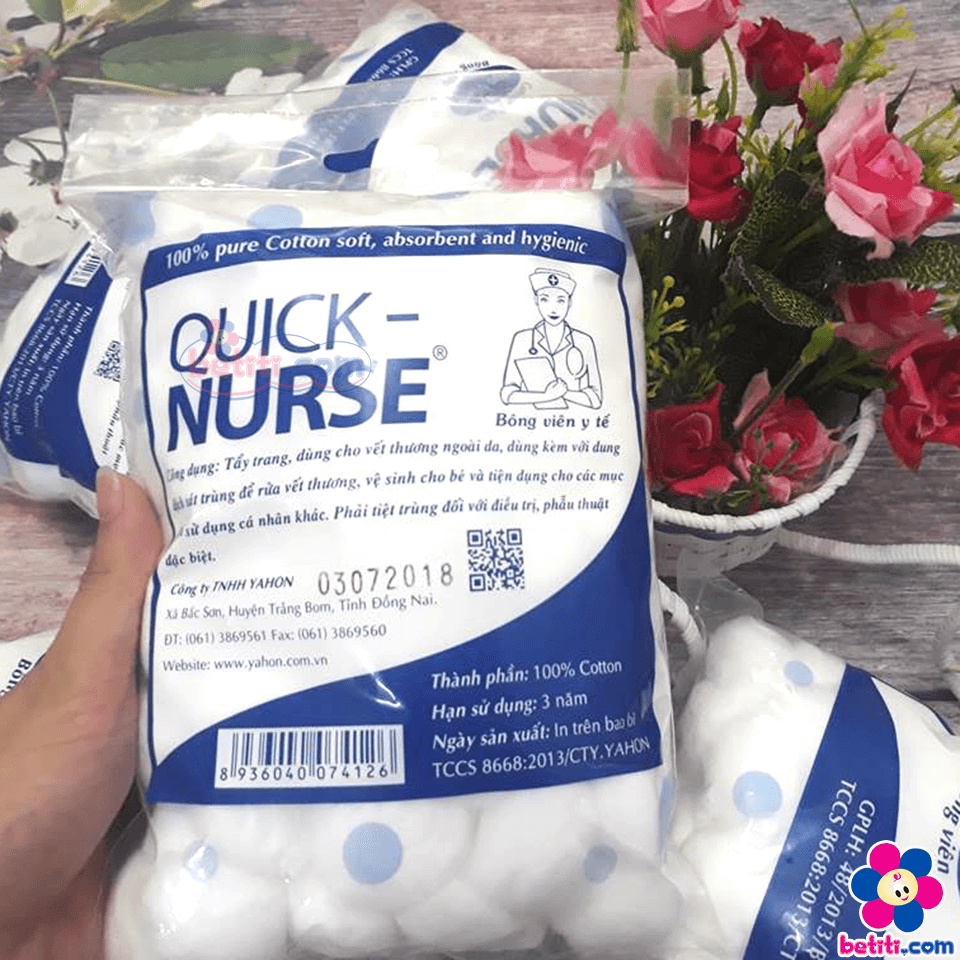 Bịch 100 Viên To Bông Nút Tai Cho Mẹ Sau Sinh Quick Nurse - 8936040074126