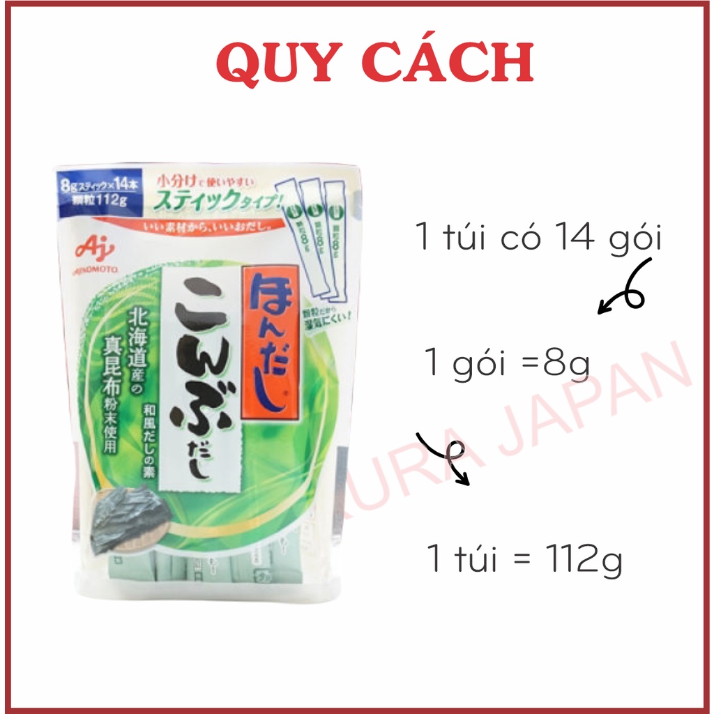 Hạt nêm rong biển Ajinomoto Nhật Bản 112g hạt nêm cho bé ăn dặm
