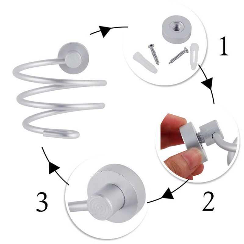 Giá Đỡ Máy Sấy Tóc Gắn Tường Bằng Thép Không Gỉ