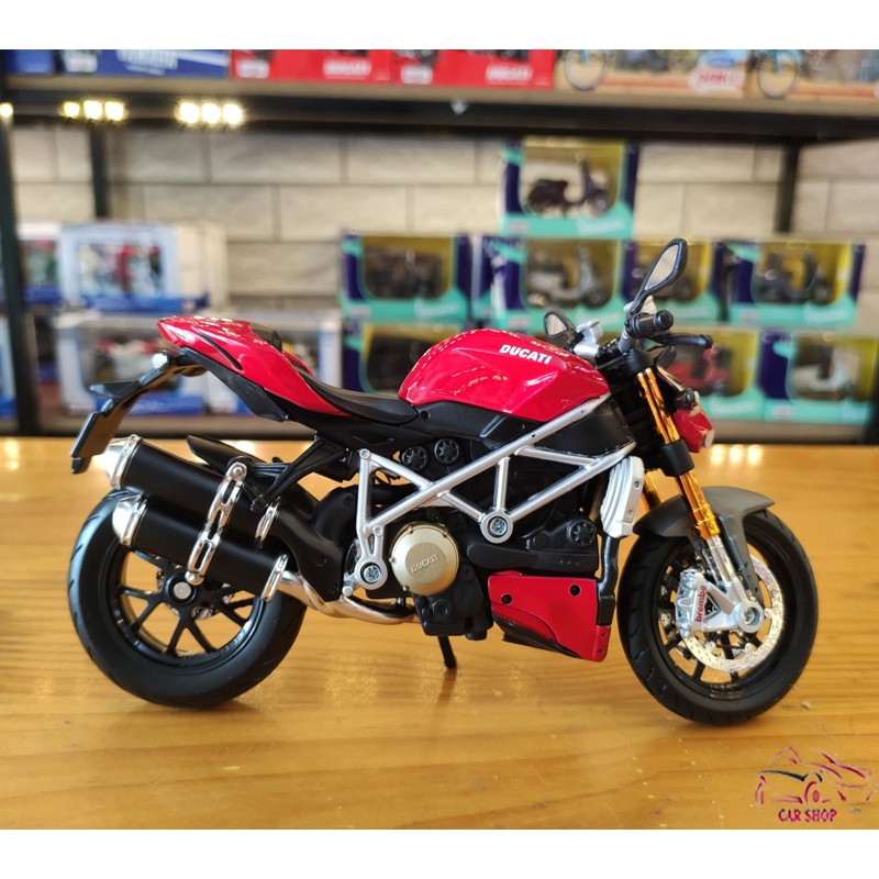 Mô hình xe mô tô Ducati Street Fighter Tỉ Lệ 1:12 hãng Maisto