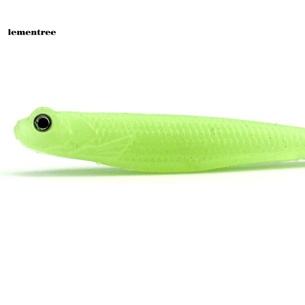 Bộ 10 Mồi Câu Cá Giả Bằng Nhựa Mềm Mắt 3D Nhiều Màu Kích Thước 13cm