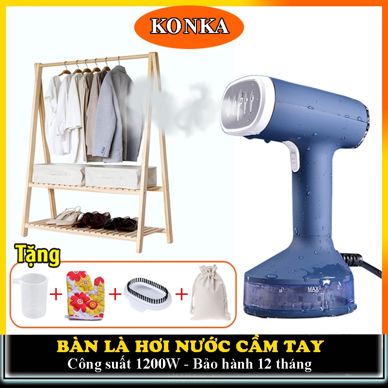 Bàn ủi hơi nước KONKA công suất 120W cao cấp, bàn ủi hơi nước cầm tay dung tích 140ml siêu bền bỉ