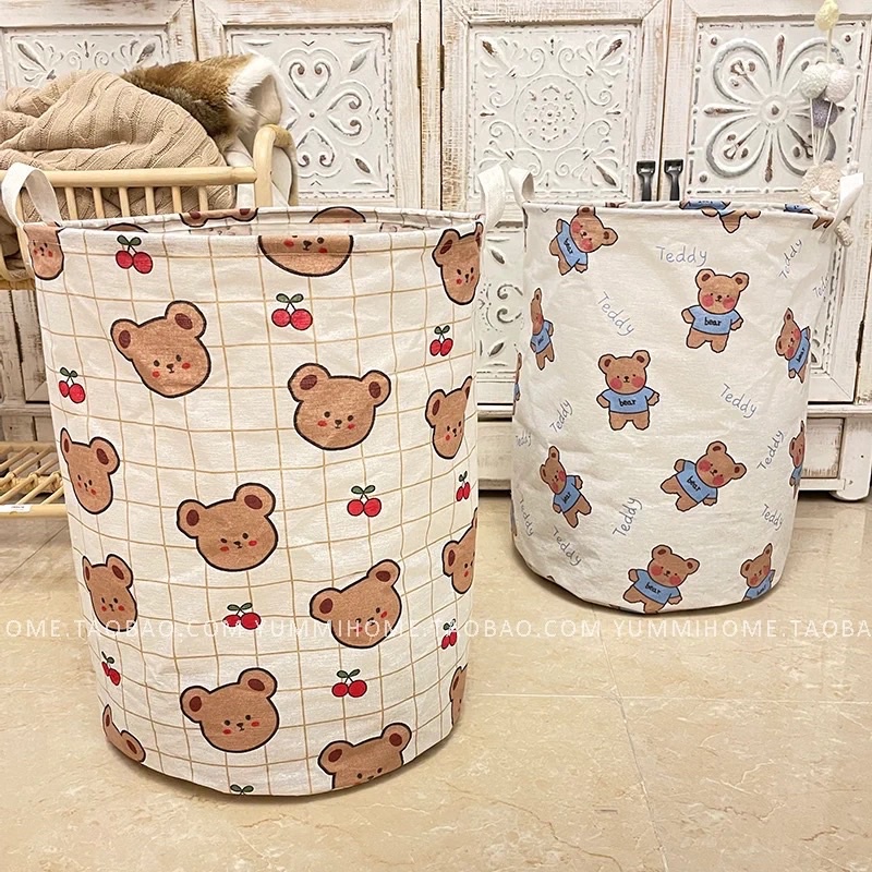 Giỏ Đựng Quần Áo Size Lớn 40x50cm sọt vải canvas, Giỏ Đựng Đồ Giặt, Đựng Đồ Chơi Cho Bé Chống Thấm Nước