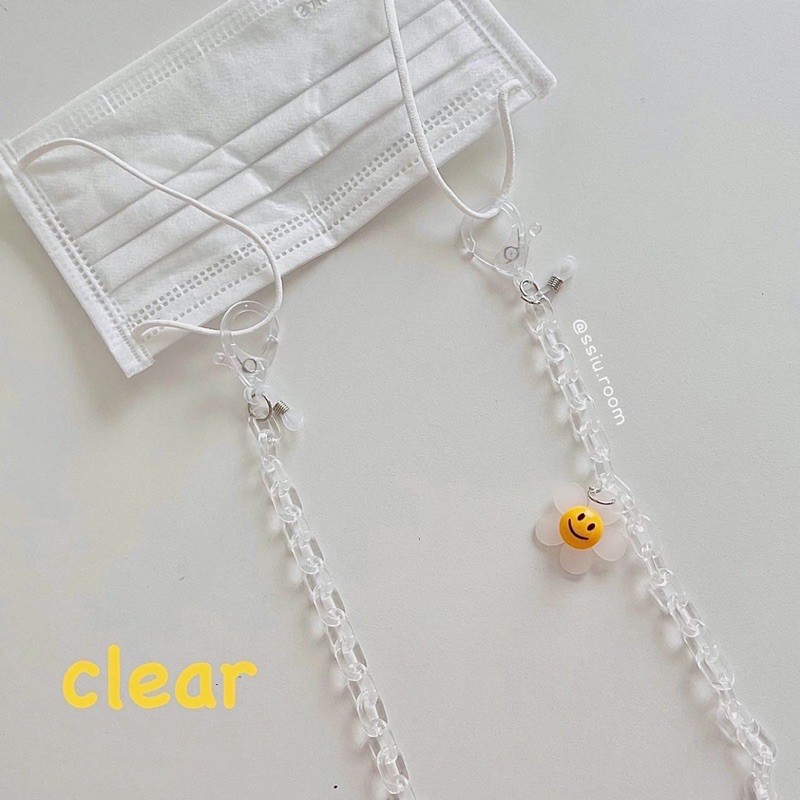 Dây đeo khẩu trang & mắt kính acrylic trong suốt nhiều màu xinh xắn tiện lợi | Mask Chain | ssiu.room | BigBuy360 - bigbuy360.vn