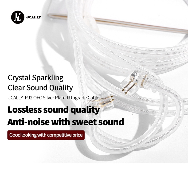 Dây Cáp JCALLY PJ2 Mạ Đồng 5N Không Oxy Kèm Micro Cho ESX ZS10 ZST ZSN EDX Pro