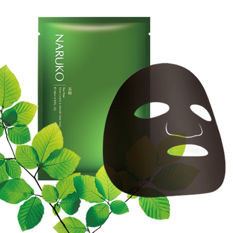Naruko – Trà tràm – Mặt nạ trà tràm kiểm soát dầu mụn hộp 8 miếng – Tea Tree Shine Control and Blemish Clear Mask 8pcs