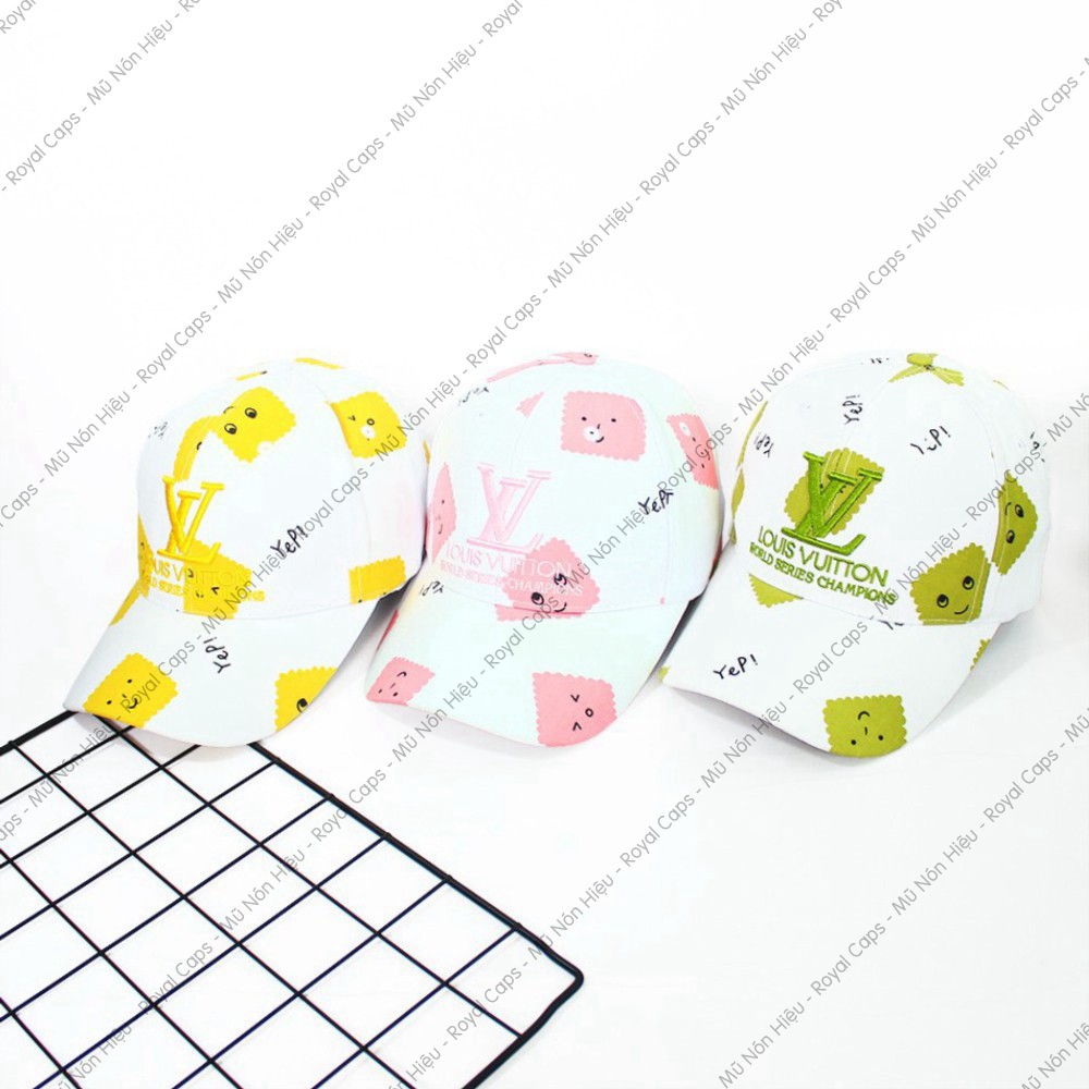 Mũ Lưỡi Trai Nón Lưỡi Trai Nam Nữ Cute Trắng Vải Kaki Cotton Hàn lv louis vuitton Nón Kết - Royal Caps