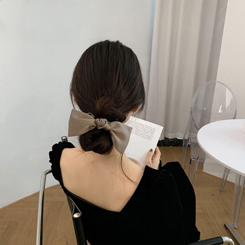 Dây Buộc Tóc Cao Su Co Giãn Bọc Vải Satin Phong Cách Hàn Quốc Đơn Giản 2022 Dành Cho Nữ