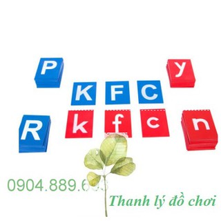 Bộ chữ cái in nhám, chữ cái thường nhám - Giáo cụ montessori