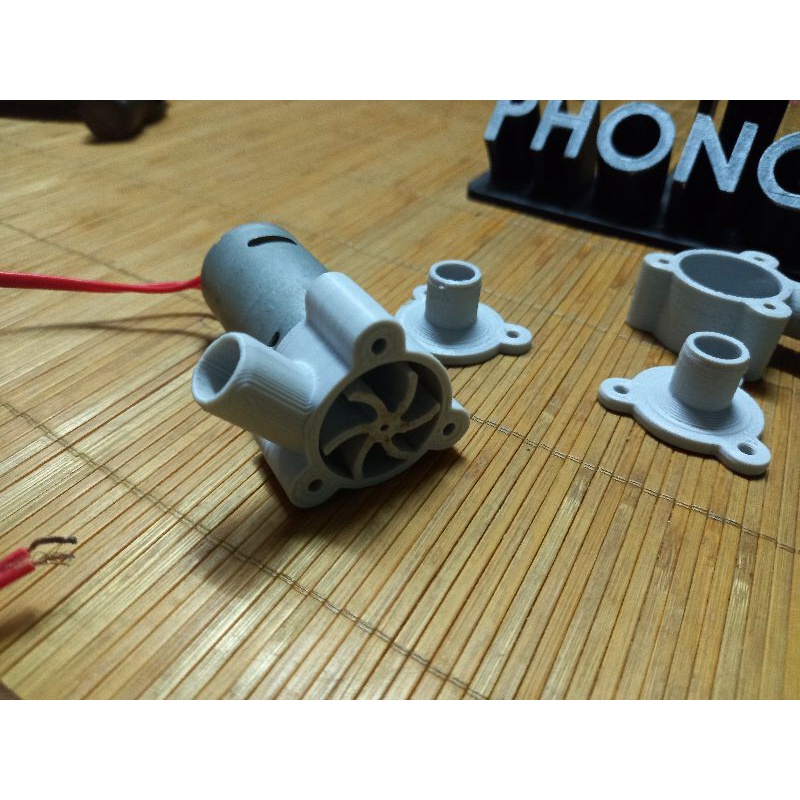 Bộ kít nhựa máy bơm nước motor 380 in 3d kèm ốc