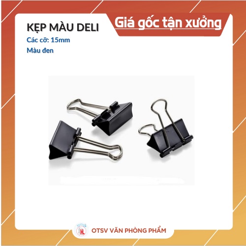 Kẹp giấy màu bằng inox cao cấp deli