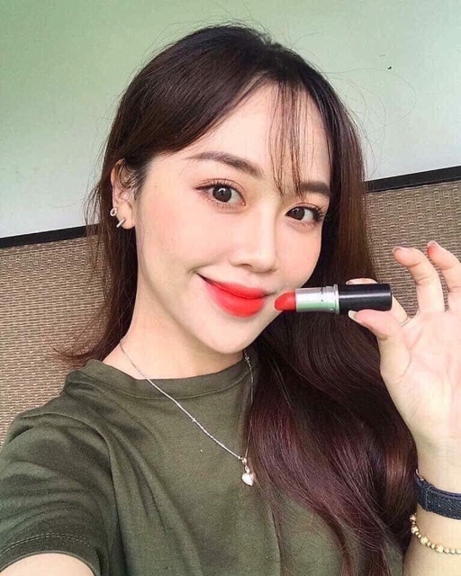 CHÍNH HÃNG- Son MAC Matte Lipstick màu đỏ cam 607 Lady Danger