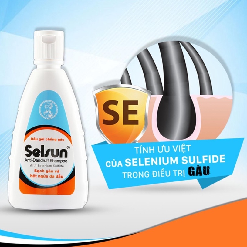 Dầu gội tóc gàu SELSUN - Anti-Dandruff Shampoo 100ml