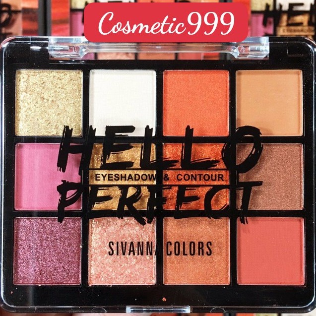 (auth 100%) bộ phấn mắt+má+ tạo khối+cọ sivanna color hello perfect thái lan-cosmetic999