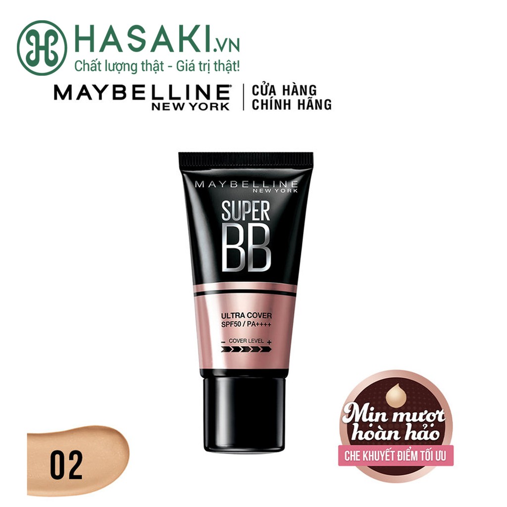 Kem Trang Điểm Maybelline Super BB Super Cover SPF50/PA++++ (30ml)