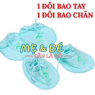 Bao Tay Bao Chân Cho Bé Sơ Sinh Cột Dây Cao Cấp Mintuu (bao tay chân sơ sinh cột dễ dàng điều chỉnh)