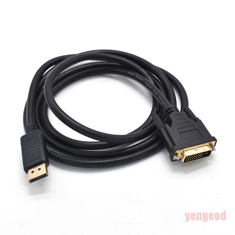 ☆Yengood☆ 6 Feet 1.8m Gold Plated DisplayPort DP to DVI-D Male Cable Adapter HD 1080p