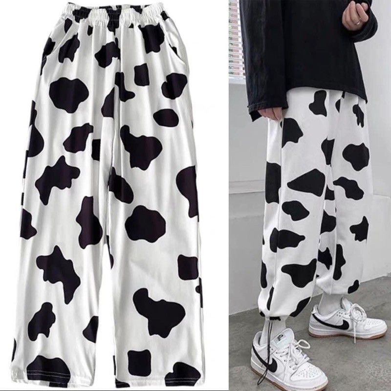 Quần Dài Bò Sữa Bo Gấu Unisex