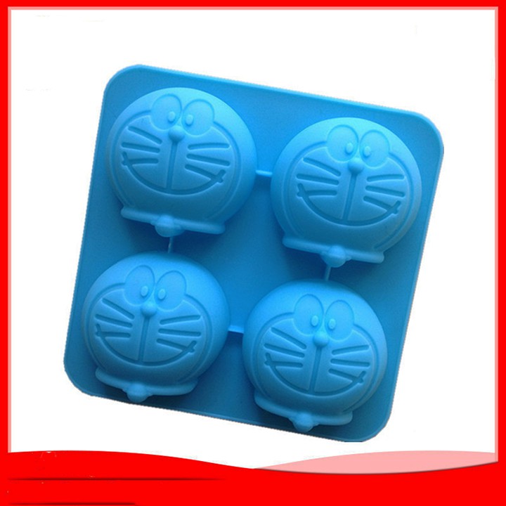 HCM - Khuôn silicon làm bánh mặt doremon làm rau câu hay làm đá viên mèo Doremon