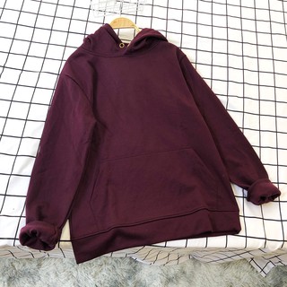 Áo Hoodie Nỉ Bông Trơn màu ĐỎ MẬN