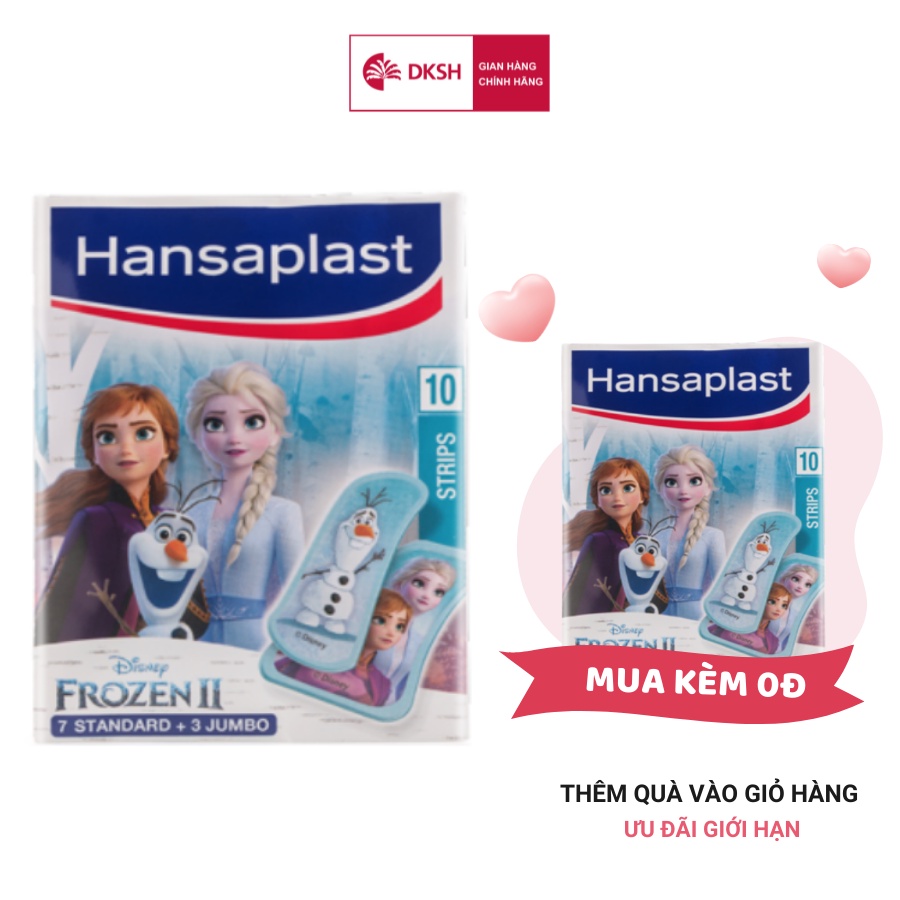 Băng cá nhân Hansaplast Disney Frozen II (gói 10 miếng) - Độc quyền duy nhất tại Việt Nam - Thương hiệu của Đức