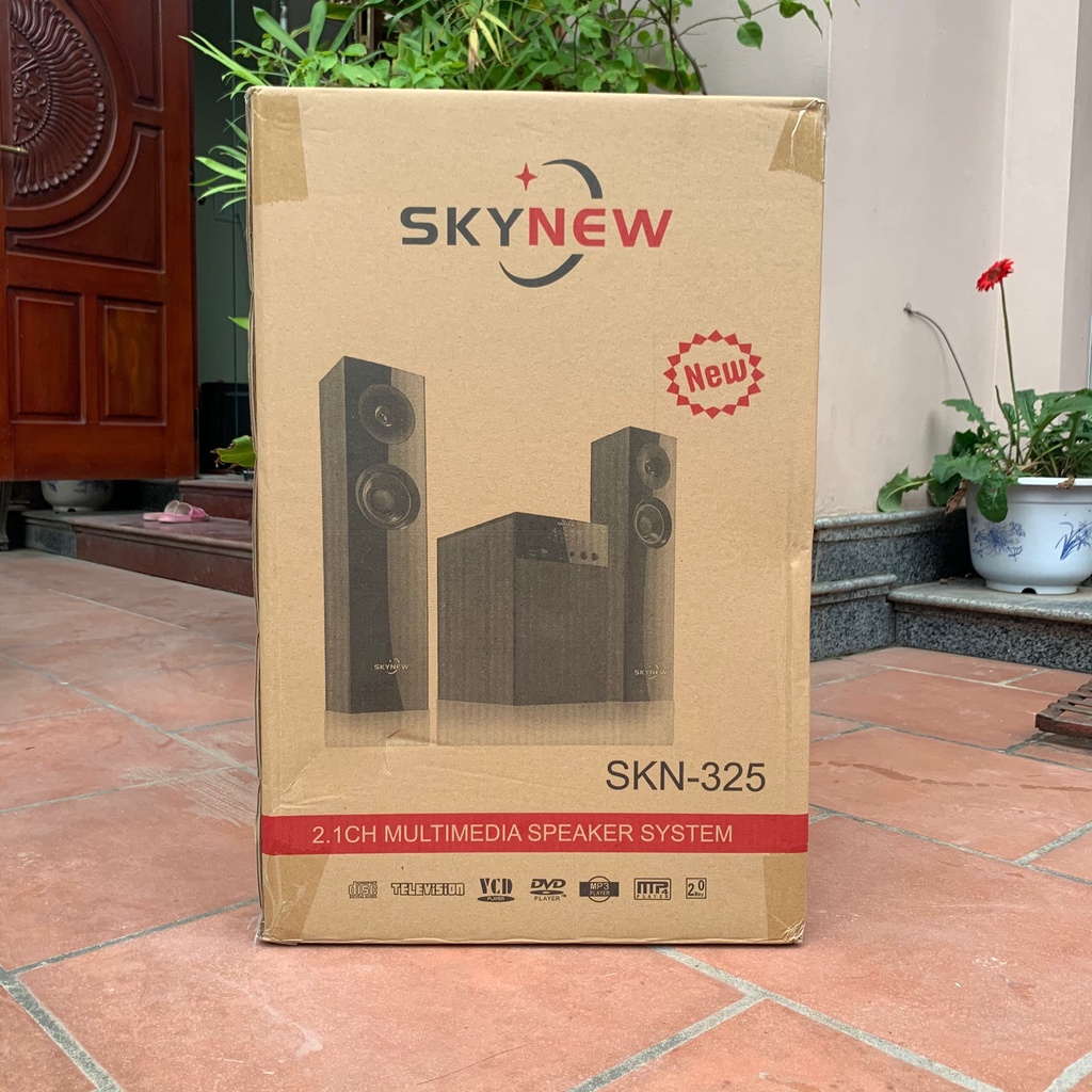 Loa Bluetooth - Loa Để Bàn - Kệ Tivi Skynew SKN-325 Vân Gỗ - Công Suất 55W ,Tích Hợp Bluetooth,Hát Karaoke  - Chính Hãng