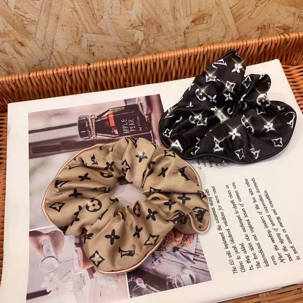 Dây Buộc Tóc Cao Su Xếp Ly Đơn Giản Thời Trang Phong Cách Retro Cho Nữ