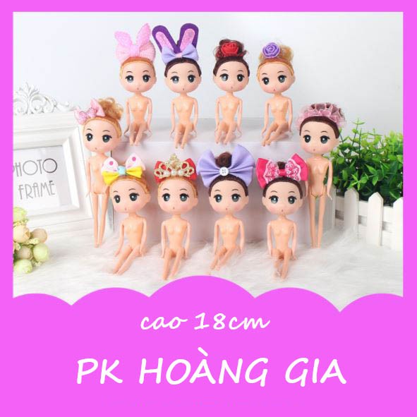 Trang Trí Bánh Sinh Nhật Bánh Kem - SÉT 10 BÚP BÊ CHIBI 18CM