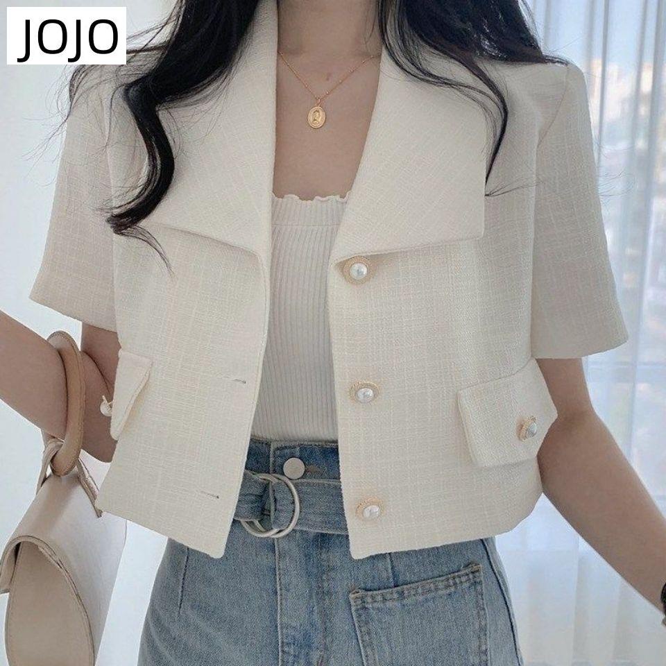 Áo Khoác Nữ Ngắn Tay Form Rộng Phong Cách Hàn Quốc Mới