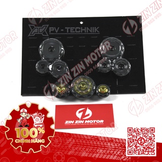 Ốc Mâm Lửa CNC Vàng - Satria FI, Raider FI - PV-Technik