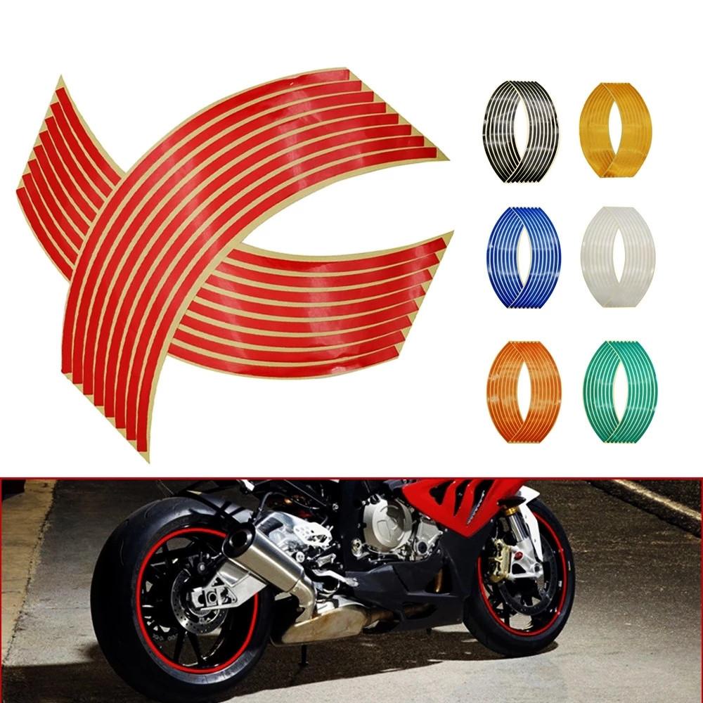 Miếng Dán Trang Trí Viền Bánh Xe Mô Tô Kawasaki Honda 17 &quot;18&quot;
