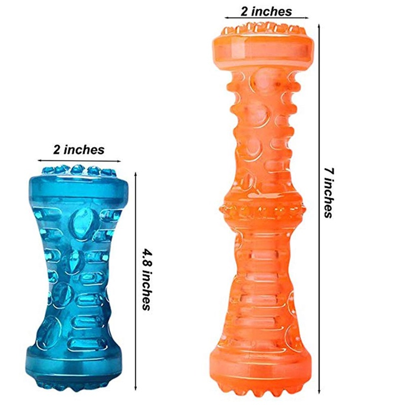 Đồ chơi bóng nhai chống cắn bằng TPR làm sạch răng có gai có âm thanh dành cho giống chó lớn Golden Retriever