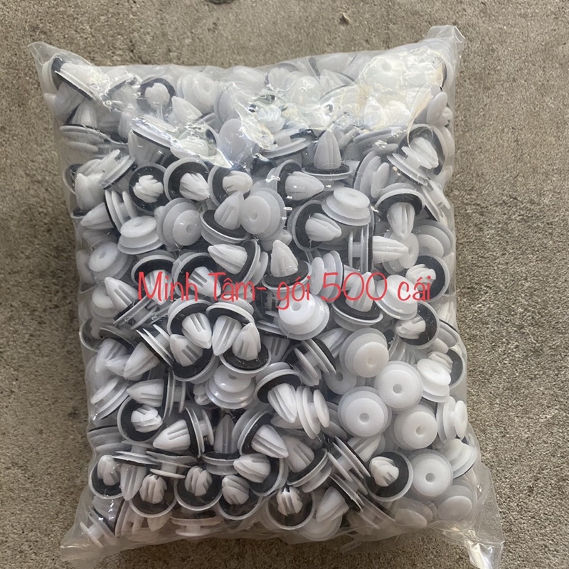 Set 100 đinh tán kẹp bằng nhựa bền tiện lợi dành cho nội thất xe hơi