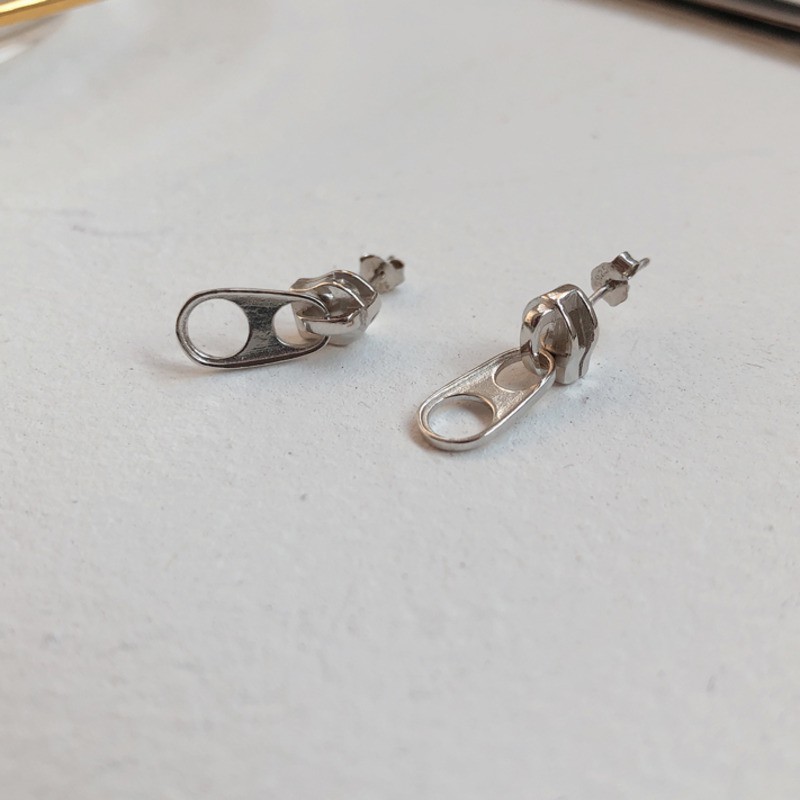 Bông tai hình dây kéo thời trang Hàn Quốc