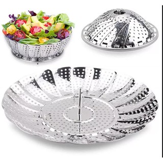 Vỉ hấp INOX xếp gọn thông minh tiện dụng - rổ hấp inox xếp gọn, tiện lợi