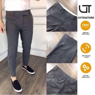 Quần âu nam chất vải mềm cotton. Quần tây nam co giãn ống côn