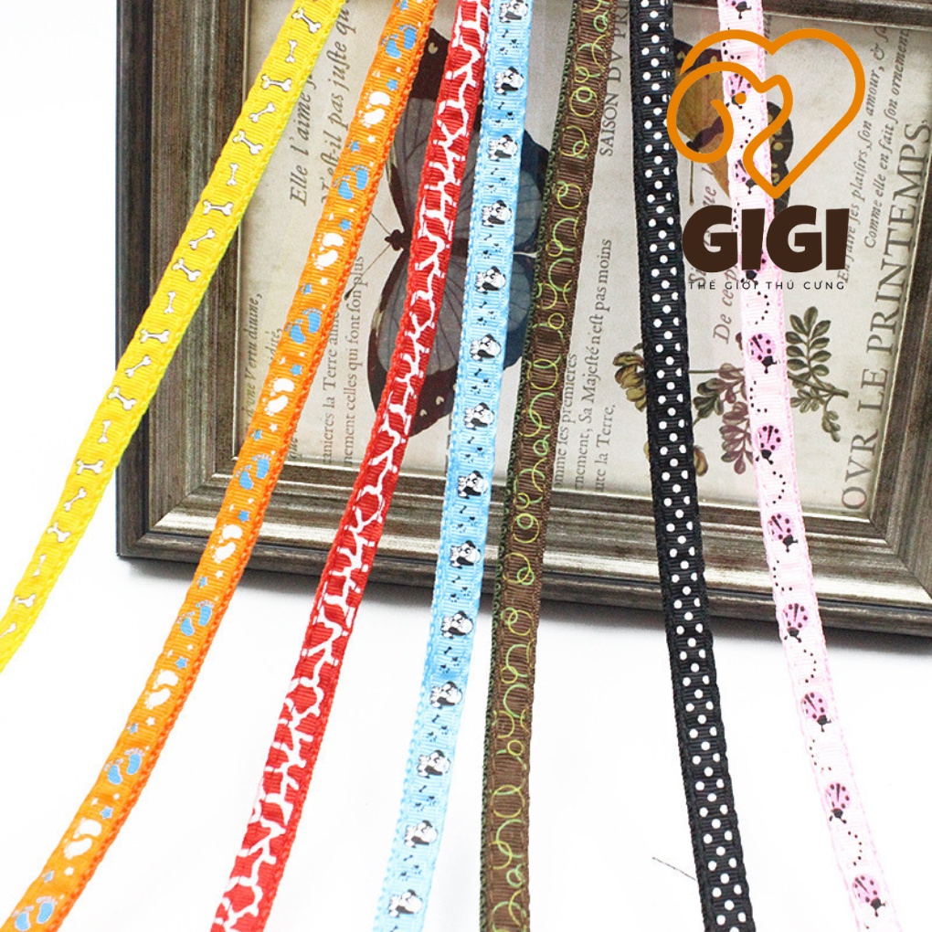 Dây dắt thú cưng dạng yếm loại dày vải bò nhiều màu giá rẻ phụ kiện cho thú cưng chó mèo dùng khi đi dạo - GiGi Pet Shop