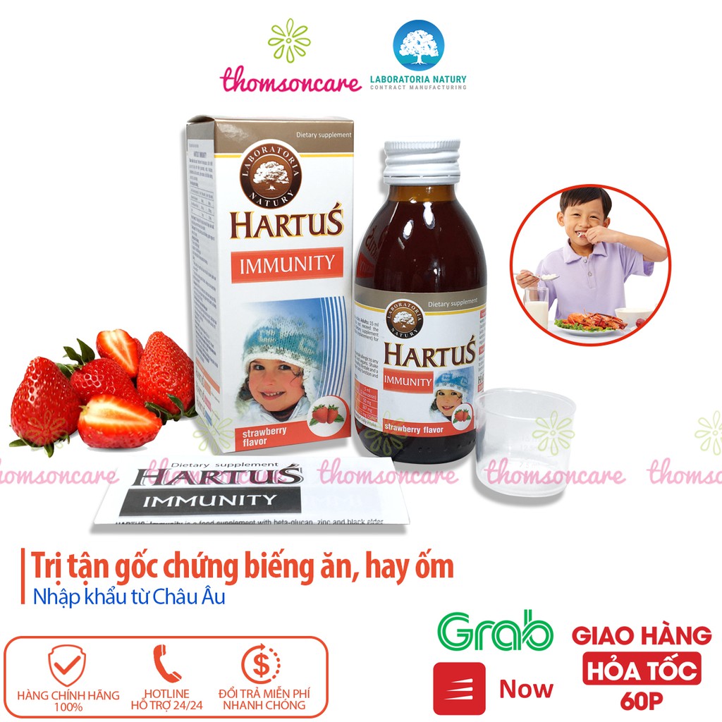 Tăng sức đề kháng cho bé - Hartus Immunity - nhập khẩu chính hãng từ Châu Âu.