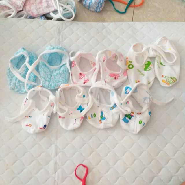 SET 10 BAO CHÂN COTTON GIÂY BUỘC CHO TRẺ SƠ SINH ( SỈ LẺ )