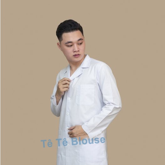 [Siêu ưu đãi] Áo Blu (Blouse) Dài Tay, Dáng Ngắn Nam - Nữ Cho Điều Dưỡng, Y tá ,Dược Sĩ, PTN - Hàng chất lượng cao