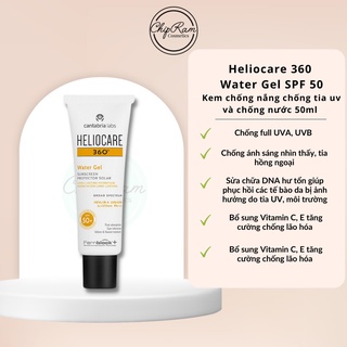 Kem chống nắng Heliocare 360 Water Gel SPF 50 chống tia uv và chống nước 50ml
