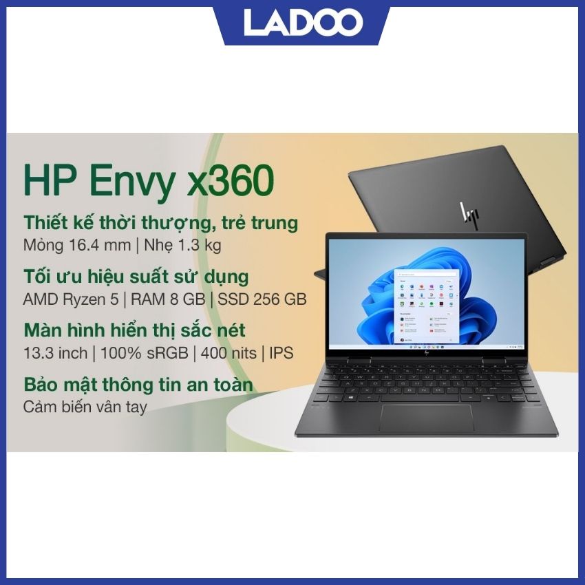 Laptop HP Envy x360 Convert 13 ay1057AU (601Q9PA)/ AMD Ryzen 5 5600U/ RAM 8GB/ 256GB SSD/13.3inch FHD