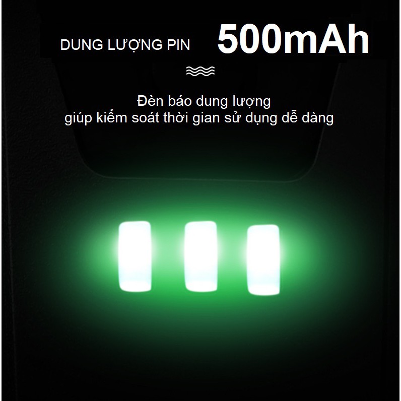 Đèn xe đạp chiếu sáng 120 lumens - Đèn pha xe đạp - Pin Sạc 500mAh - Thời Gian Chiếu Sáng đến 7,5 Giờ