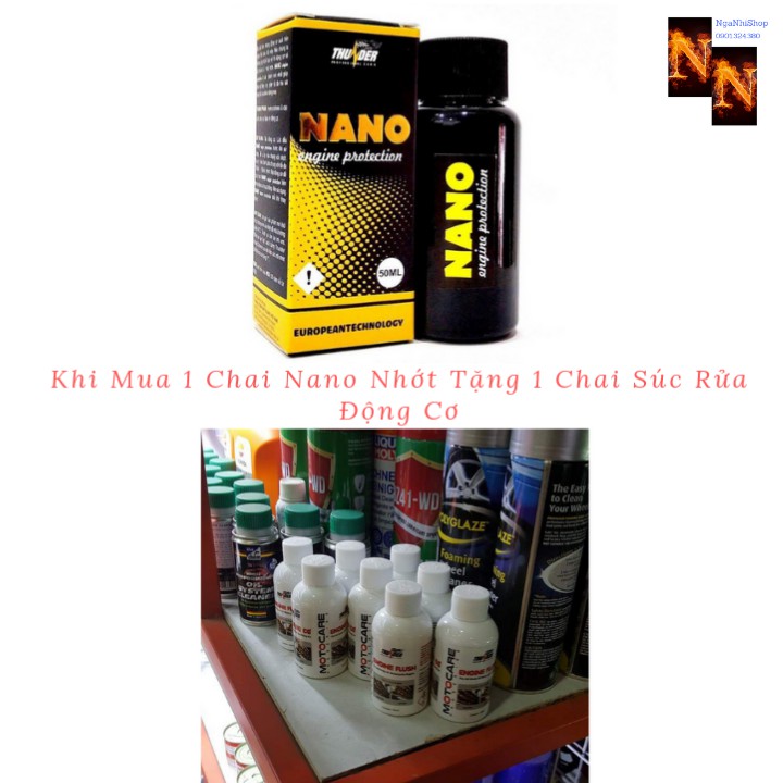 Nano Nhớt Thunder Tặng Kèm Súc Rửa Động Cơ