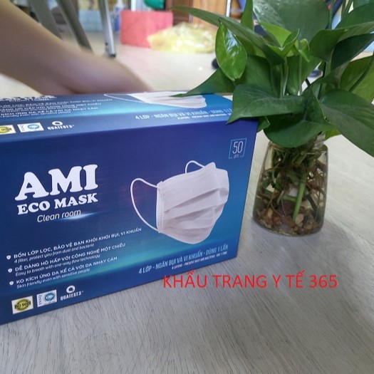 Hộp 50 Chiếc_Khẩu Trang_Y_Tế_ AMI_Có Lớp Than Hoạt Tính,4 Lớp