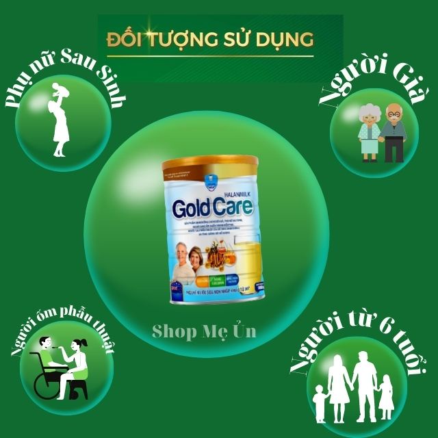 Sữa Nghệ Gold Care Halanmilk  900gr Chứa Sữa Non Đông Trùng Hạ Thảo Cho Người Già Phẫu Thuật,Phụ Nữ Sau Sinh