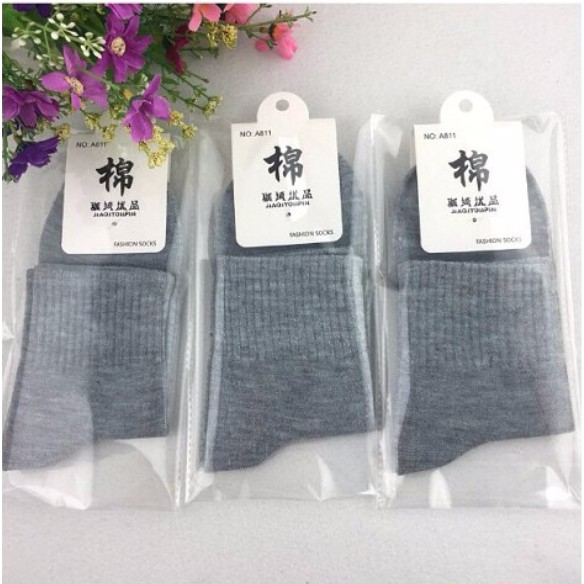 Combo 20 Đôi Tất - Vớ Nam Cổ Cao Hàn Quốc Cao Cấp ( xám )