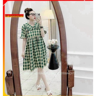 Đầm suông caro babydoll