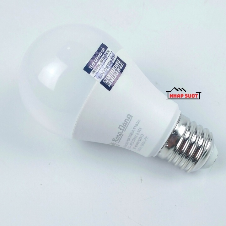 Bóng đèn cảm biến 9W Rạng Đông ánh sáng trắng, sử dụng cảm biến chuyển động RADAR (Model: A60.RAD/9w)