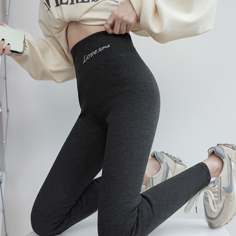 Quần Legging Lót Lông Ấm PEONYB Nữ  🌸 Thun body dáng ôm cạp cao nâng mông, mặc ở nhà mùa đông Ulzzang 🌸